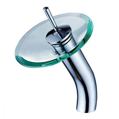 Torneira Monocomando Alta Banheiro Cascata Vidro Lorben