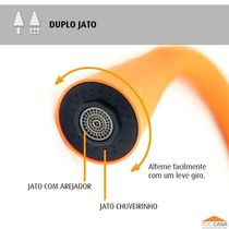 Torneira c/Filtro Cozinha Mesa Cone Gourmet Laranja