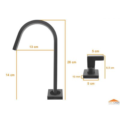Torneira Misturador Lavatório Mesa - Siena Black 1876