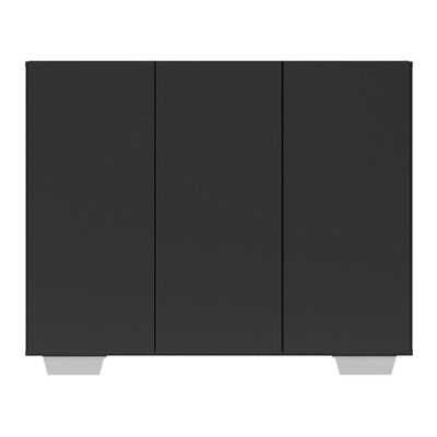 Sapateira 3 Portas Nina Multimóveis V6019 Preta/Branca