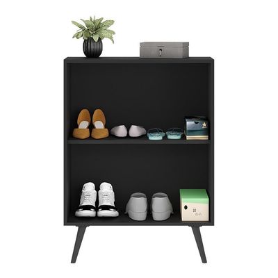 Sapateira 2 Portas Retrô Nina Multimóveis V6009 Preta Preto