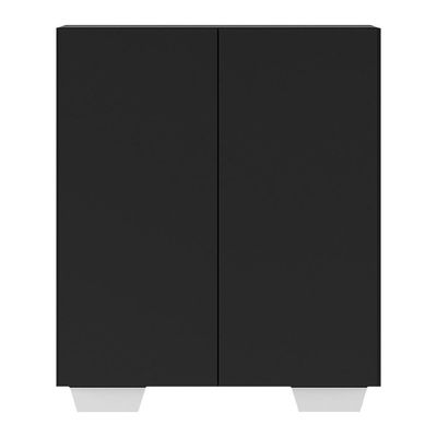 Sapateira 2 Portas Nina Multimóveis V6010 Preta/Branca