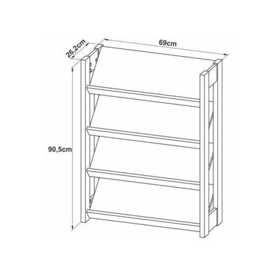 Sapateira Multimóveis Vcr35006 Branco/Amêndoa Branco/Amêndoa