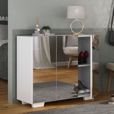 Sapateira Com Espelho 3 Portas Multimóveis V6023 Branco