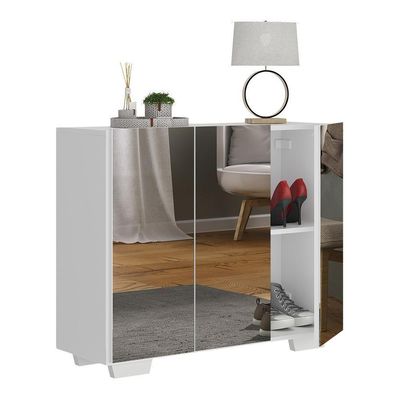 Sapateira Com Espelho 3 Portas Multimóveis V6023 Branco