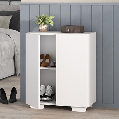 Sapateira 2 Portas Nina Multimóveis V6010 Branca Branco