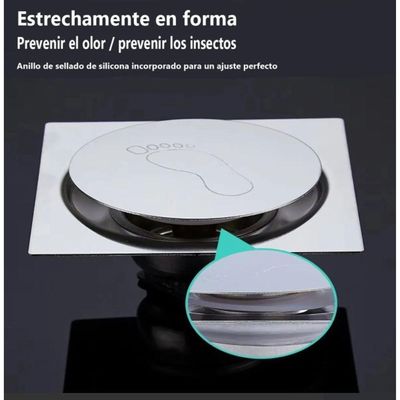 Ralo Fechamento Automático Inteligente Tipo Click 10X10Cm