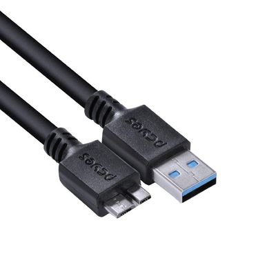 Cabo Para Hd Externo Usb A 3.0 Macho Para Micro Usb B 3.0 (10 Pinos) Macho 28Awg Puro Cobre 2 Metros