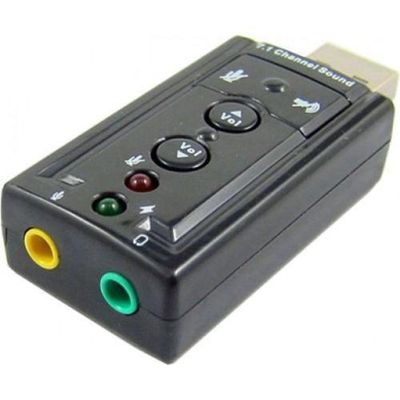 Adaptador Placa de Som 7.1 USB 2.0 com Entrada P2 Fone Microfone