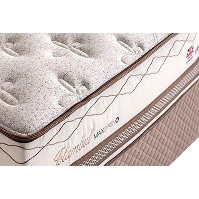 Cama Box Baú Casal: Colchão Molas Herval Maxspring Istambul + Base Crc Suede Clean(138x188)
