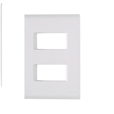Placa 2 Postos Afastados 4x2 Tramontina Liz Branca 57106/006