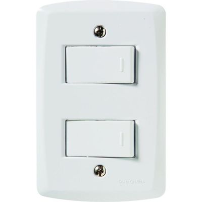 Conjunto 4x2 com 2 Interruptores Simples 10A 250V Tramontina