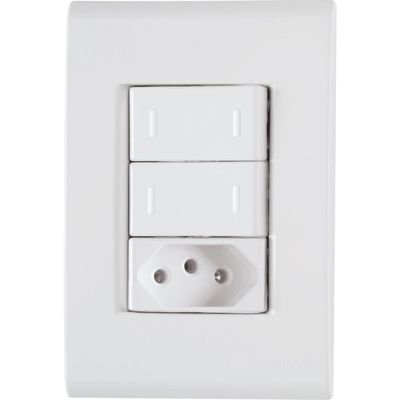 Conj 4x2 2 Int Paralelos 10 A 250 V 1 Tomada 2p+t 20 A 250 V