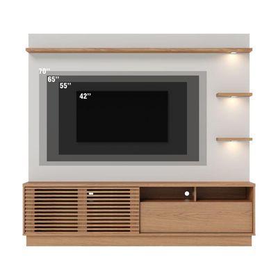Home Para Tv Ate 70 Polegadas Barton Freijo Off-white Matte