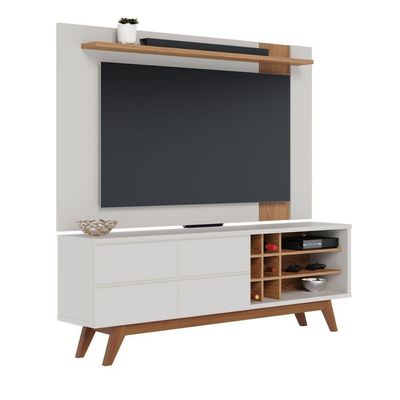 Conjunto Home Para Tv E Aparador Diana Off-white Freijo