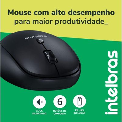 Mouse Intelbras Msi200 Sem Fio - 4290024 Preto Bivolt