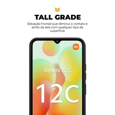 Capa para Redmi 12C - Symetric Preta - Gshield