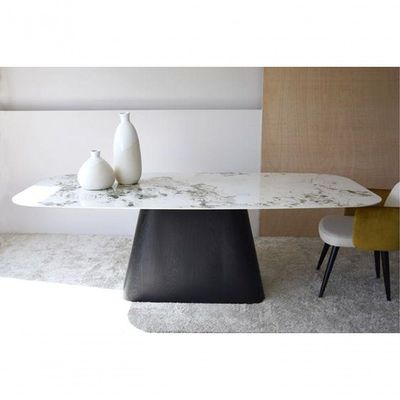 Mesa Cone Retangular 198x122cm Base ébano