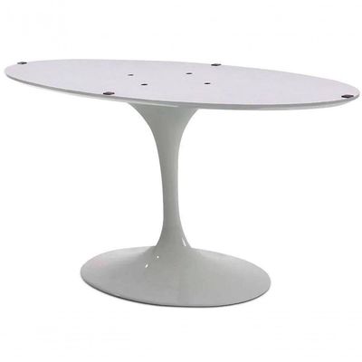 Base De Mesa De Jantar Saarinen Oval Para Tampo De 244x137 Cm Branca