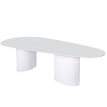 Mesa De Jantar Orgânica Duo 180x100cm Laqueada Branca