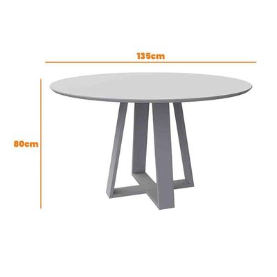 Mesa Vitória 135X135Cm - Ypê/Off White