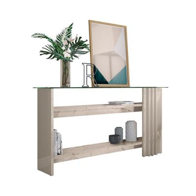 Conjunto Bancada E Mesa De Centro Darshan Calacata Off-white