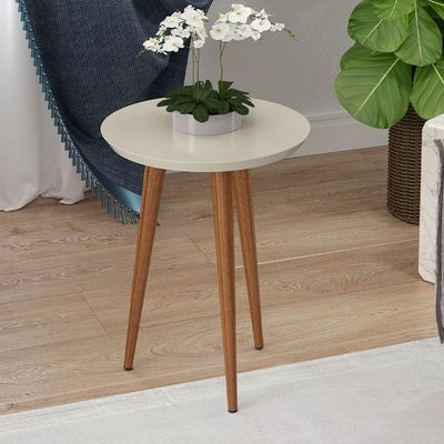 Mesa Lateral Luna 440 Off White Patrimar