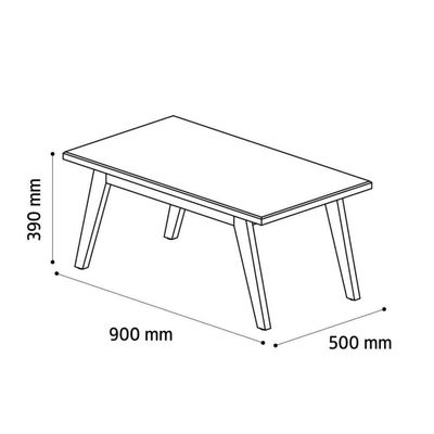Mesa De Centro Com Pés Em Madeira Prism Off White Patrimar