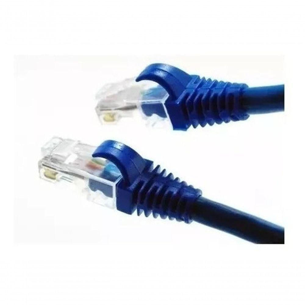 Cabo De Rede 20 Metros Ethernet Lan Rj45 Cftv Azul C/ 20Mts
