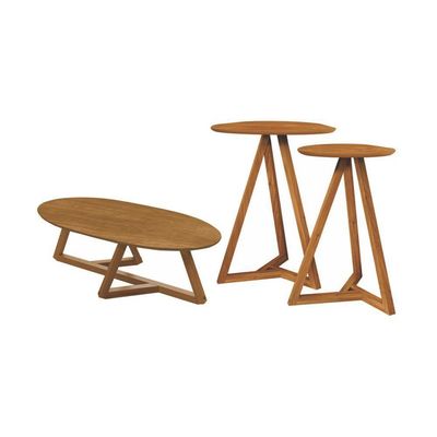 Conjunto De Mezanino Lateral Com Mesa De Centro Turim Nature