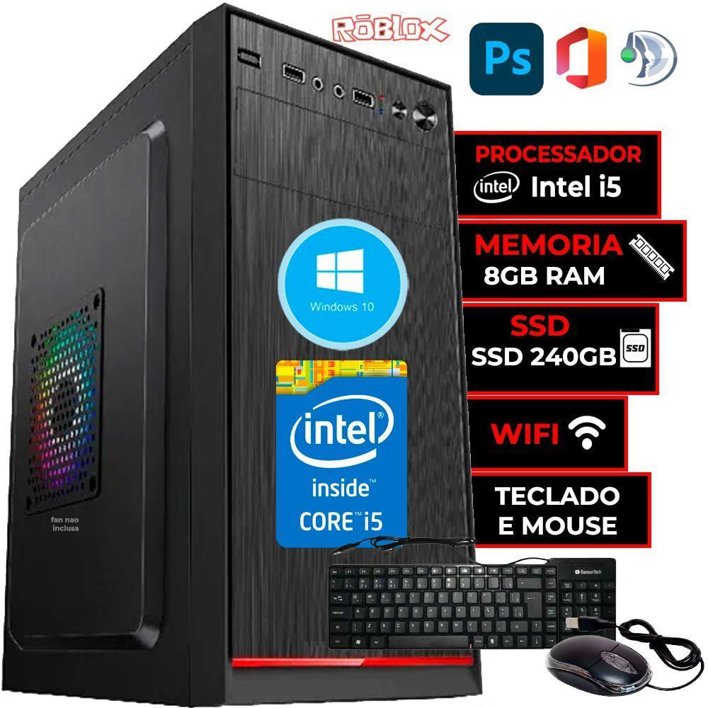Cpu Pc Intel Core I5 3470 + Placa H61 1155 + 8 Gb + Ssd 240 Bivolt