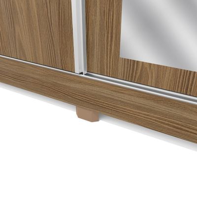 Guarda-Roupa Kappesberg C/Pés E 6 Espelhos 3Portas 8Gavetas
