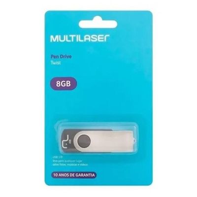 Pen Drive Multilaser Twist Usb 2.0 8Gb Pd587
