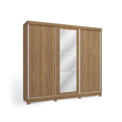 Guarda-Roupa Kappesberg C/Pés E 3 Espelhos 3 Portas 8Gavetas