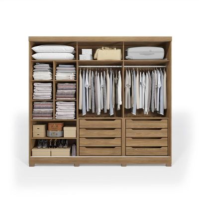 Guarda-Roupa Kappesberg C/Pés E 3 Espelhos 3 Portas 8Gavetas
