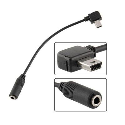 Cabo Mini USB Adaptador para Microfone GoPro 3, 3+ e 4