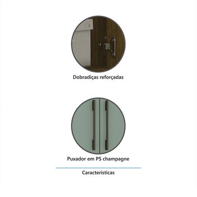 Guarda Roupa De Canto Diagonal Modulado 70cm 1 Porta Paris Luciane Móveis Avelã Pf Com Branco Pf