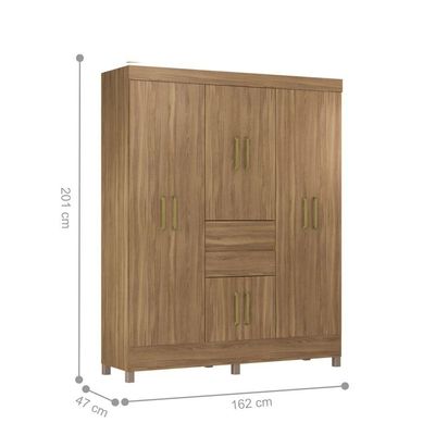 Conjunto Quarto Guarda Roupa E Comoda Terni Amendola