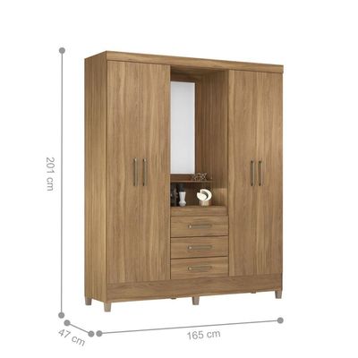 Conjunto Quarto Guarda Roupa E Comoda Arezzo Amendola