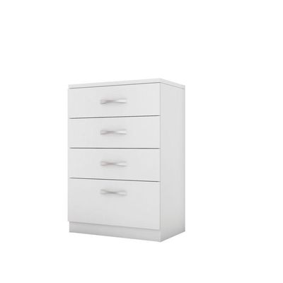 Conjunto Quarto Guarda Roupa E Comoda Pescara Branco Rosa