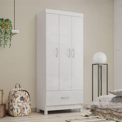 Conjunto Quarto Guarda Roupa E Comoda Jones Branco