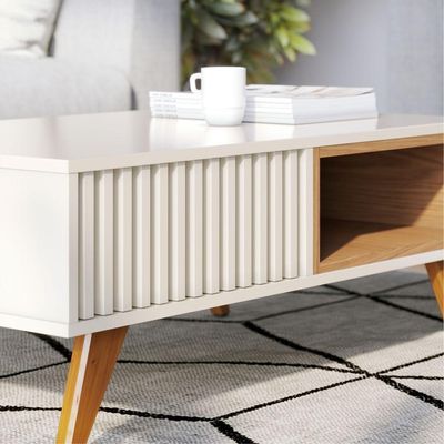 Conjunto Home Para Tv E Mesa De Centro Diana Freijo Off-white