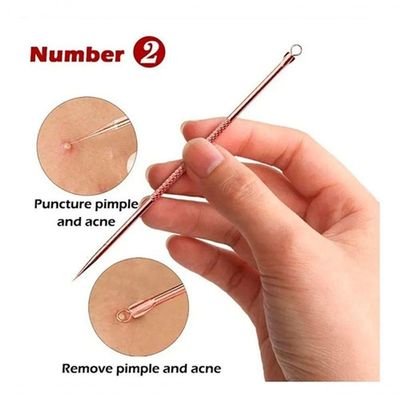 Kit 4 Extrator Cureta Tira Acne Cravos E Espinha Limpeza