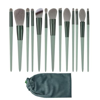 Pincel Kit 13 Peças Maquiagem Make Up Bolsa Sombra Base Po
