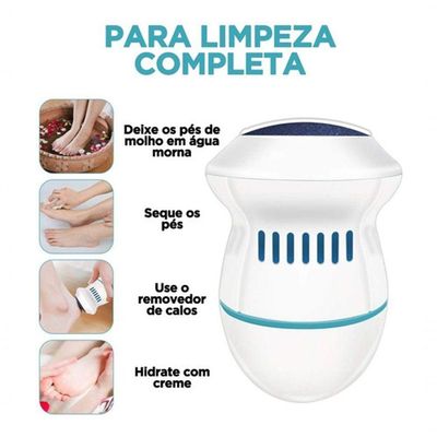 Esfoliadora Elétrico Lixa De Pé Removedor De Calos Portátil Bivolt