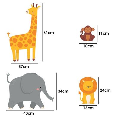 Adesivo de Parede Decorativo Infantil Safari Na Savana