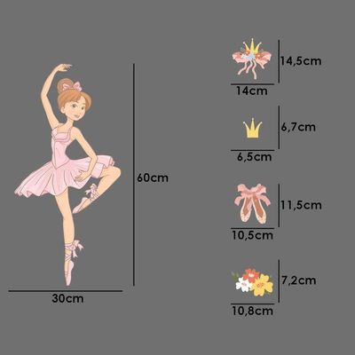 Adesivo de Parede Bailarina Balé Ballet Bailarina 3