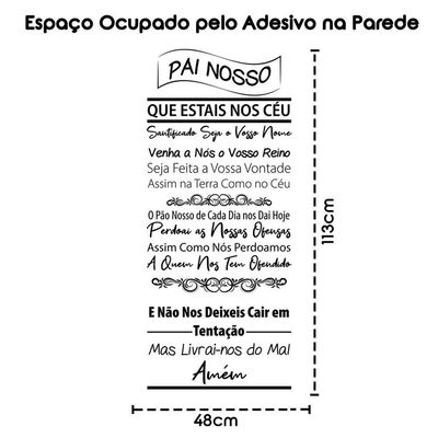 Adesivo Papel Parede Quarto Sala Oração Pai Nosso