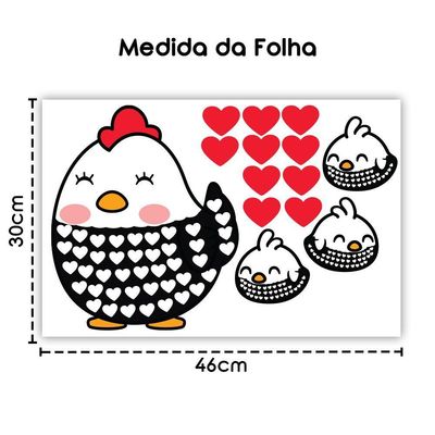 Adesivo Para Geladeira Ou Paredes Galinha Carijó