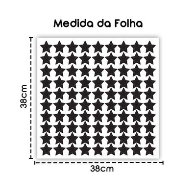 180 Adesivos Decoração De Parede Estrela Estrelinhas Vazadas Titulo Cor Preta